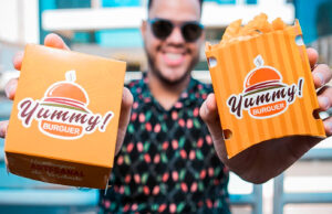 caixa de hamburguer